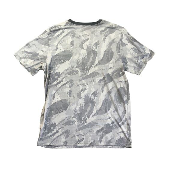Nike Run Camo Shirt Athletic Cut Tee DriFit Men's L Gray Activewear Running - Picture 2 of 2